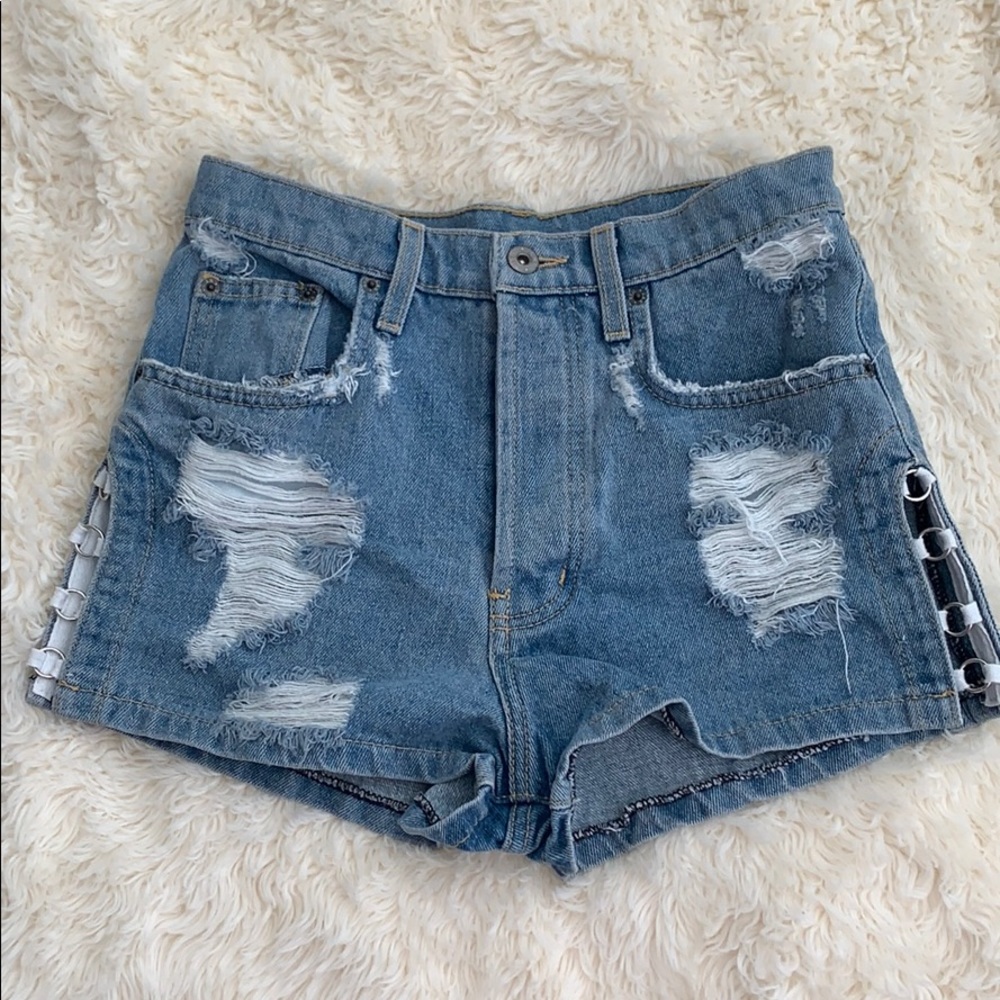 High Waisted Denim Shorts